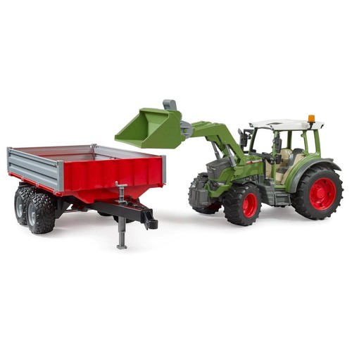 Bruder 1/16 Fendt Vario 211 MFD Tractor w/ Front Loader & Tipping Trailer 02182 - Picture 3 of 4