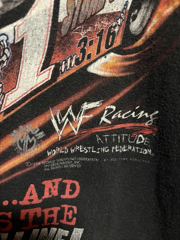 Vintage 90s WWF Stone Cold Steve Austin Goin Racin Wrestling NASCAR T Shirt XL - Image 4 of 4