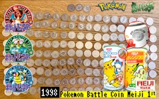 Pokemon Vintage Battle Coin Metal Meiji  1998 1st Edition from Japan