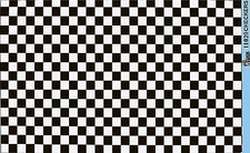 Gofer-Racing Checkers (Black/White) - Plastic Model Vehicle Decal - 1/24 Scale