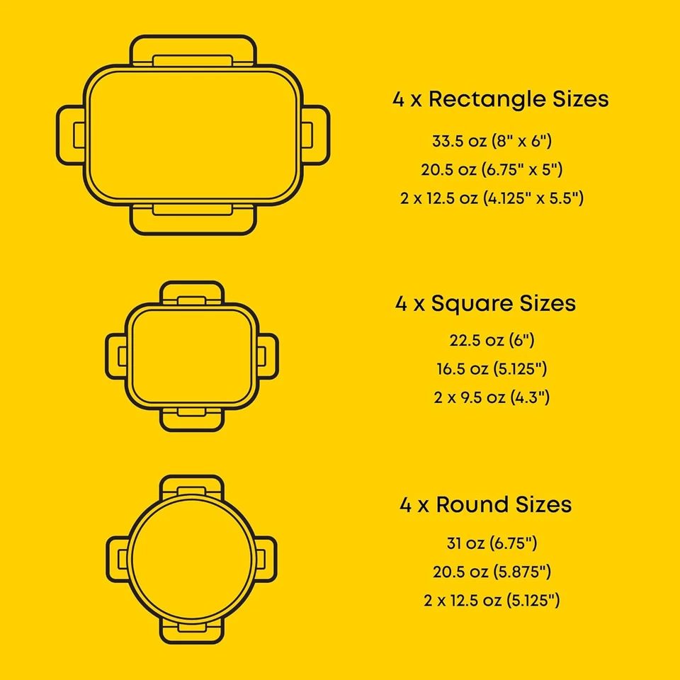 Joyjolt 24Pc Borosilicate Glass Storage Containers with Lids | 12 Airtight/Freez - Image 3 of 4