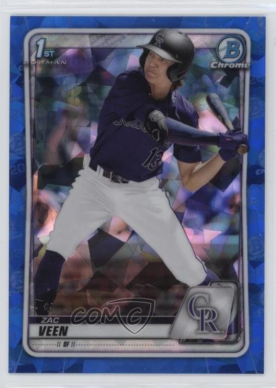 2020 Bowman Chrome Draft Sapphire Edition Zac Veen #BD-107 0o48