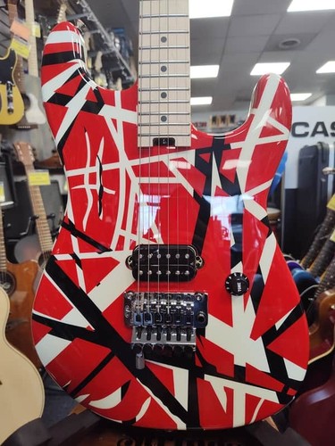 EVH Striped Series Electric Guitar w/ TSA Case - Red and Black