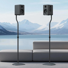 Universal Speaker Stands Pair, Satellite  Bookshelf Speaker Stands-28-38in Adju