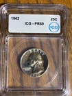 1962 Washington Quarter ICG PR69 Proof Silver