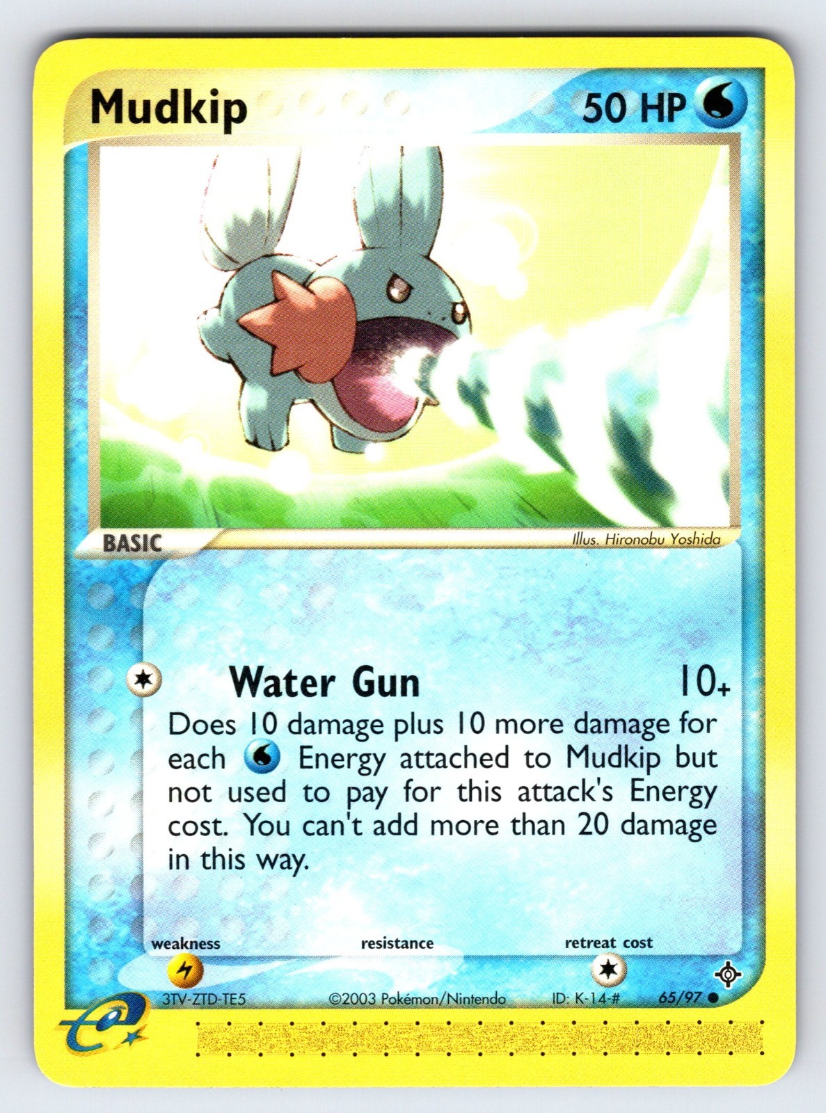 Mudkip 65/97 2003 EX Dragon Pokemon Card TCG Nintendo e-Series Common - Nm/Vlp