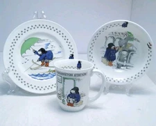 Paddington Bear 3 Dish Set Coalport Nursery Ware: Mug, Plate & Bowl Discontinued
