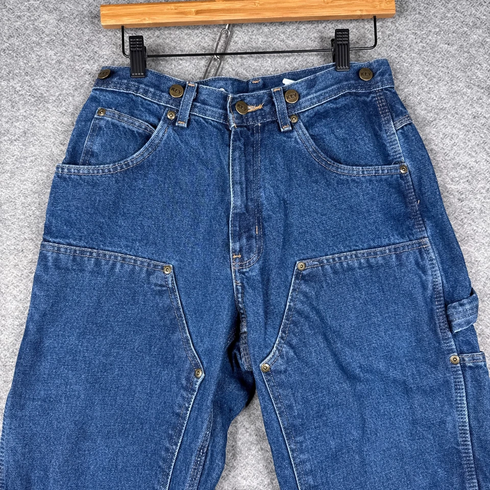 Key Jeans Mens 30x30 (Fits 28x29) Blue Denim Double Knee Logger Carpenter - Image 2 of 4