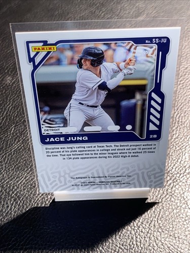 2023 Donruss Signature Series Auto Blue 69/99 Jace Jung Detroit Tigers Rookie RC - Picture 2 of 2