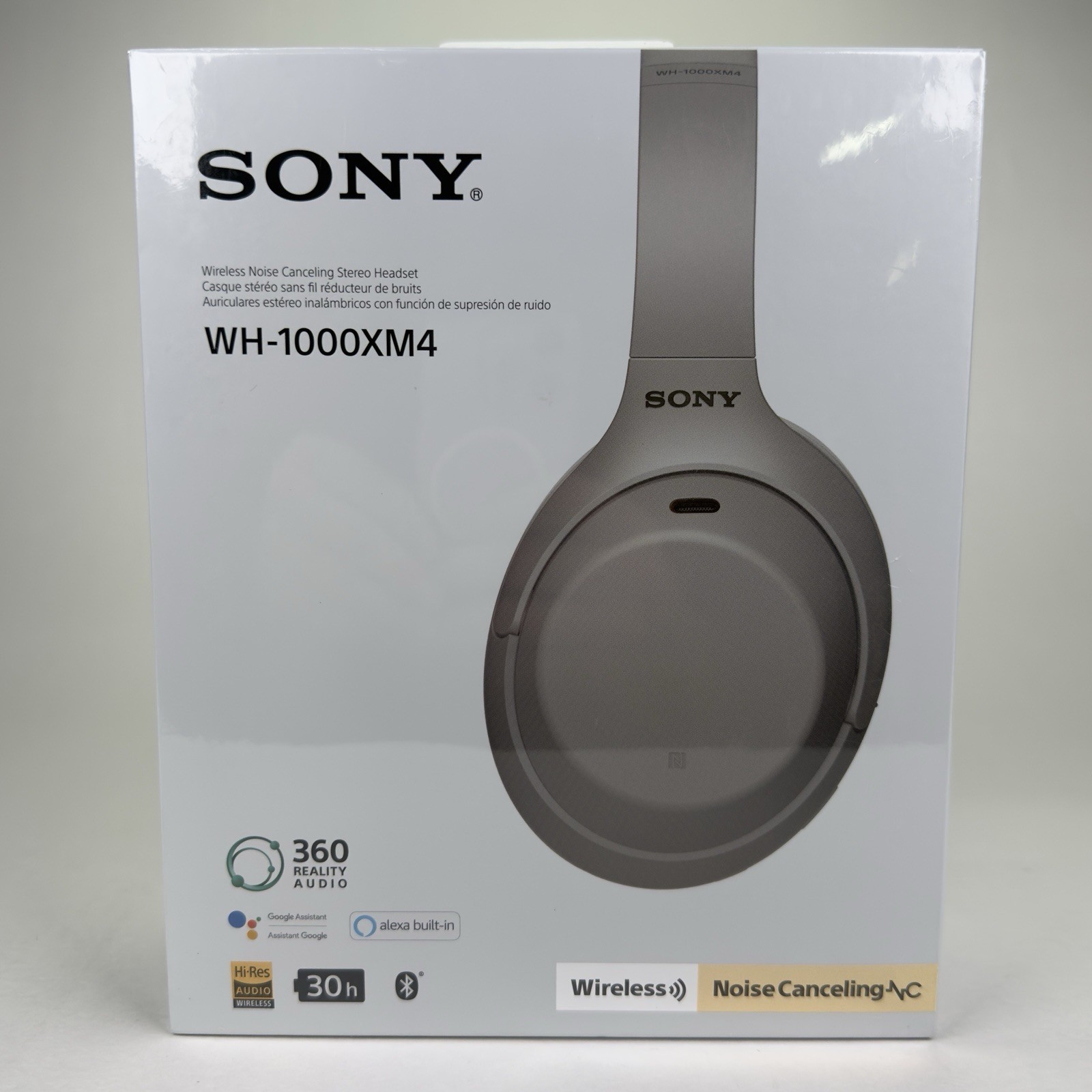 Sony WH-1000XM4 Wireless Noise-Canceling Headphones in Silver