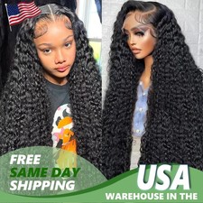 5x5 Water Wave Transparent Lace Wigs Natural Color Lace Front Wigs Human Hair
