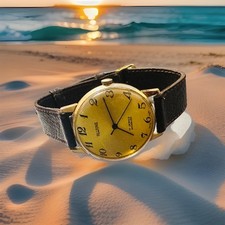 Vintage Allaine 17 Jewels Incabloc Manual GWO 34mm Case Men’s Watch 