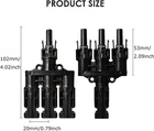 3 to 1 Solar Panel Connectors T Branch Connectors Cable Adapter MFFF + MMMF