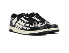 Amiri Mens Skel Low Top Checkered Sneakers Bl...
