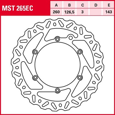 TRW Bremsscheibe MST265EC | für KTM SX Racing Edition 520 1999  vorne