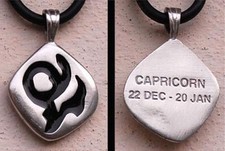 Capricorn Pendant Horoscope Sign Capricorn Charm Astrology Capricorn Necklace
