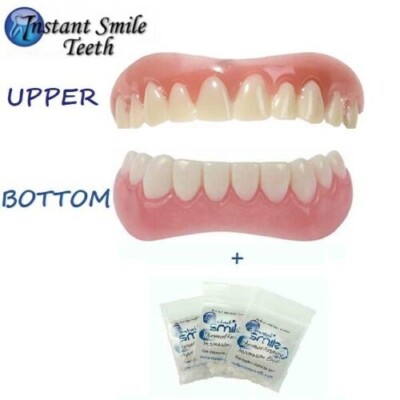Instant smile upper an lower veneers veneers + 3 pack of Impression Beads combo