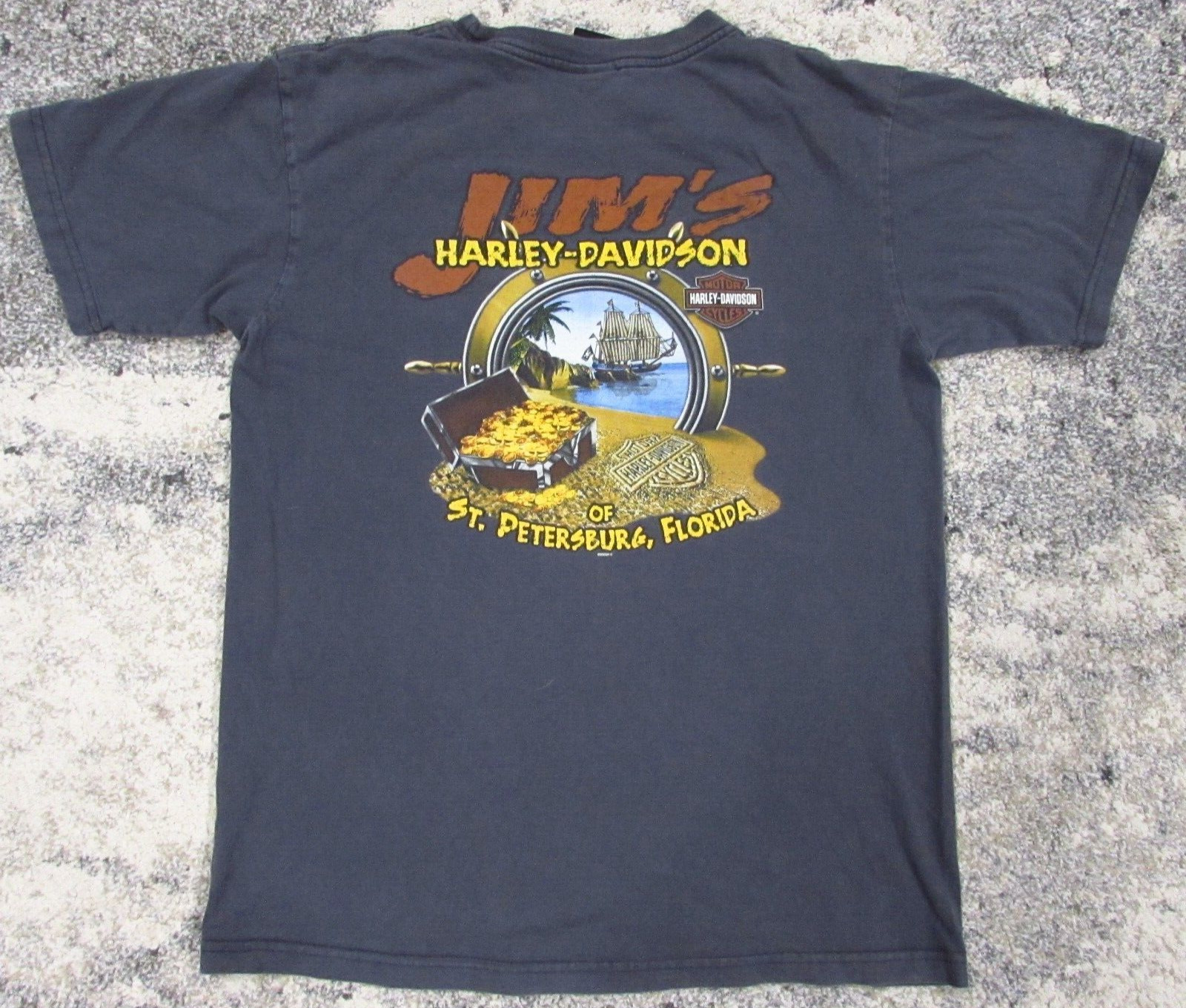 Vintage Harley Davidson Shirt Men's Large Gray Pi… - image 5