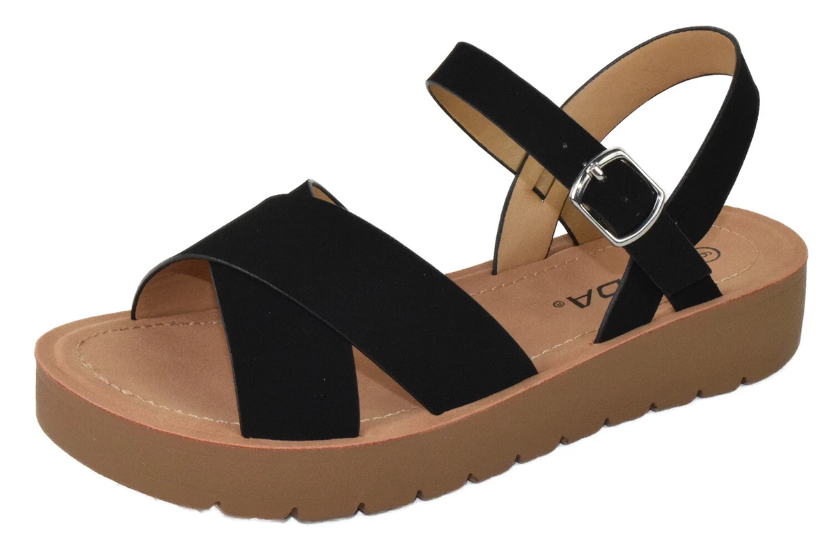 Black store soda sandals