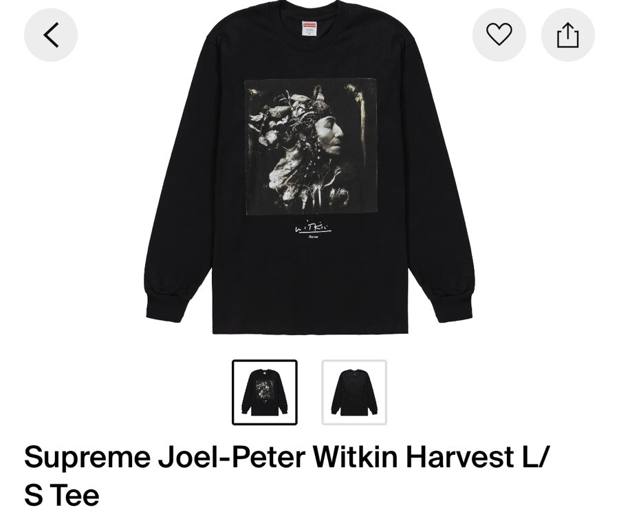 FW20 WEEK5♪Supreme Joel-Peter Witkin Harvest L/S Tee Supreme Joel-Peter Witkin Harvest L S Tee (FW20) - $58