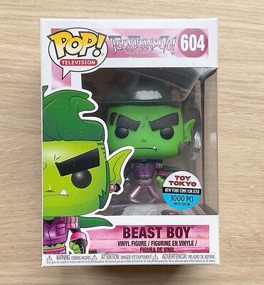 Funko Pop Teen Titans Go! Beast Boy Metallic NYCC #604 + Free Protector