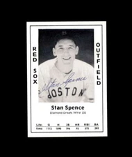 Stan Spence Hand Signed 1979 Diamond Greats Boston Red Sox Autograph