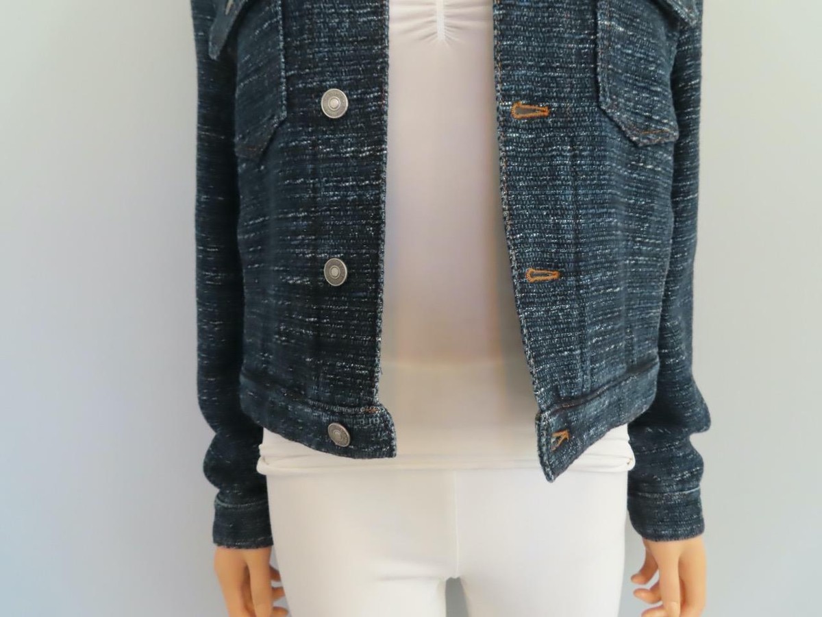 Christian Dior Blue Denim Tweed Short Jacket F 38/US 6 | eBay
