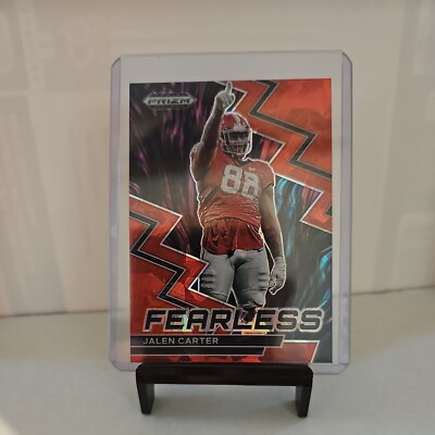 2023 Panini Prizm Draft Picks - Fearless Red Ice Prizm #F-2 Jalen Carter (RC)