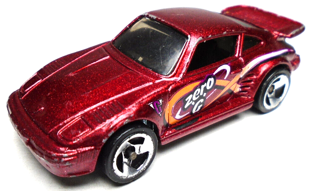 1989 HOT WHEELS PORSCHE 930 ZERO G RED 1:64 DIECAST 2 3/4