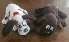 Vintage Tonka 80s Pound Puppies Baby Puppy Plush Brown Gray Lot Of 2