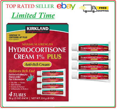 Kirkland Signature Hydrocortisone 1% PLUS Anti-Itch Cream, 8 Ounces
