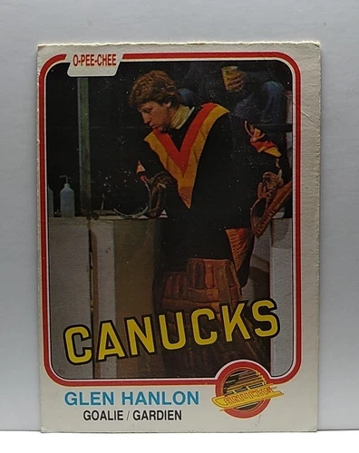 1981-82 OPC O-Pee-Chee Hockey Glen Hanlon #336 Goalie Vancouver Canucks. Hb1