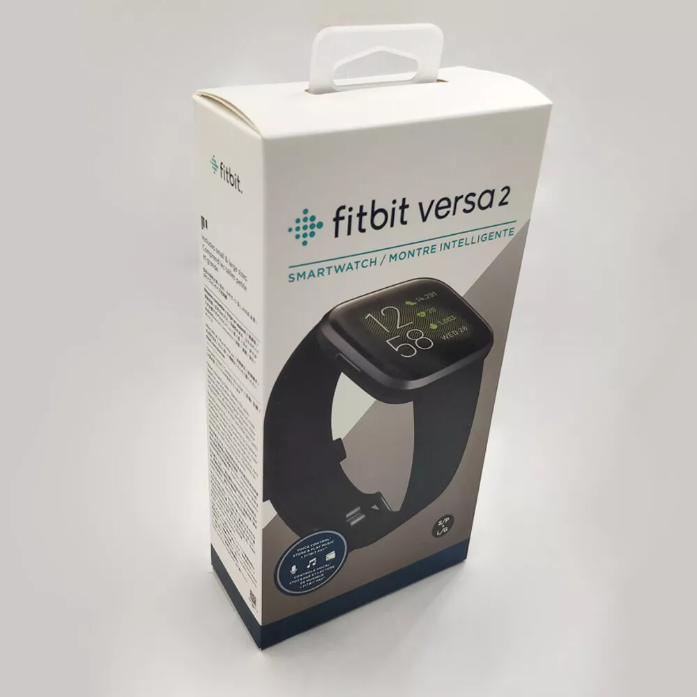 Fitbit Versa 2 Health & Fitness Smartwatch - Black/Carbon Aluminum 