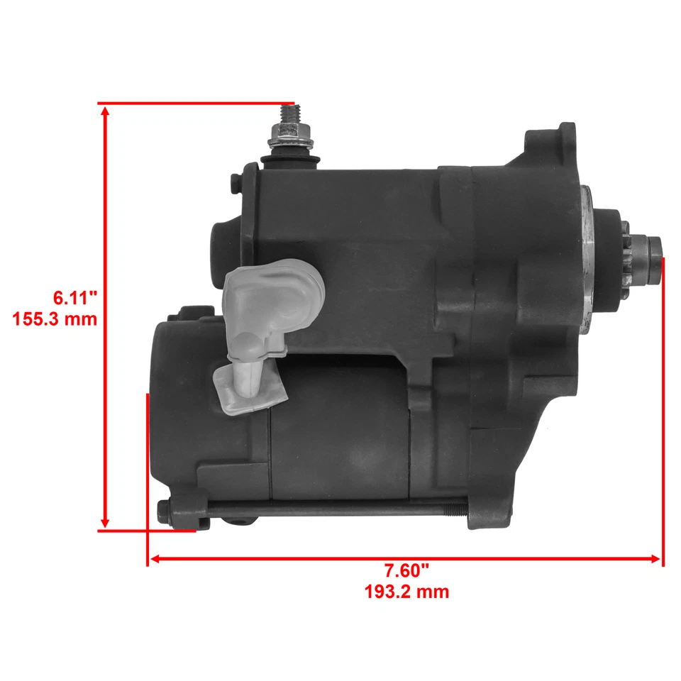 Стартерный двигатель Caltric для Harley Davidson XLX-61 1983-1985 - Изображение 2 из 4
