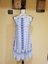 LOFT Paisley Tiered Halter Swing Dress Size XS