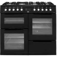 Beko KDVF100K 100cm Dual Fuel Range Cooker 7 Burners Black A/A