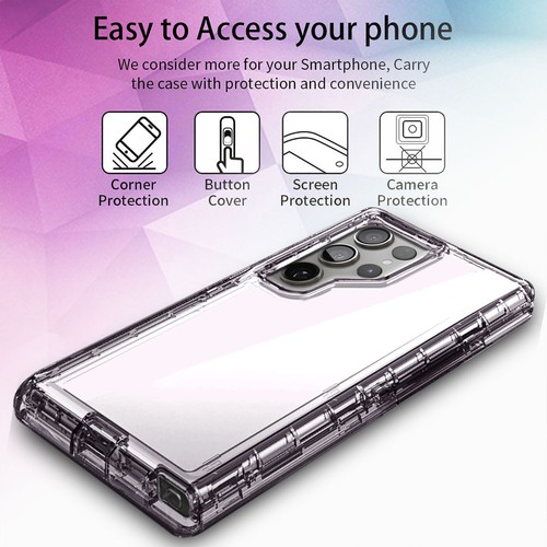 For Samsung S25 S24 S23 S22 S21 S20 Ultra/+ Case Shockproof Hybrid Clear Cover - Picture 27 of 49