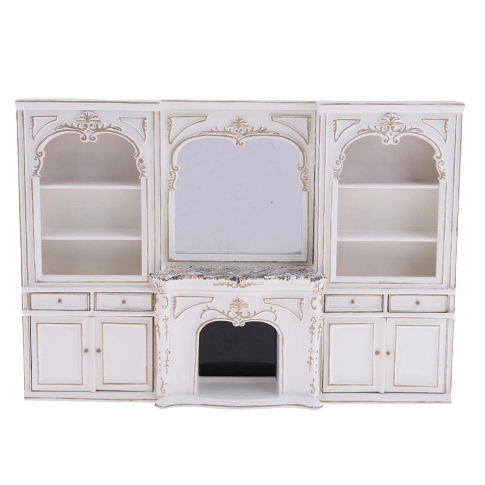 1:12 Dolls house miniatures Boutique European fireplace cabinet display  cabinet - Image 2 of 4