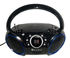Singing Wood AM/FM Radio CD Player Portable Black Blue
