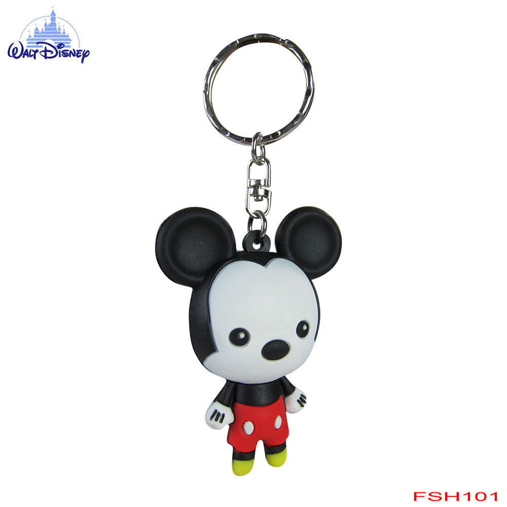 New Blind Bag Walt Disney Mickey Mouse 3-D Figural Keychain Keyring Monogram