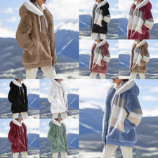 Fleece Coat Jacket Womens Parka Winter Hoodie Zipper Warm Plush   BLACK FRIDAY  