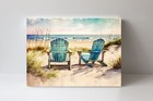 20x16 Beach Day Coastal Canvas Print Wall Art