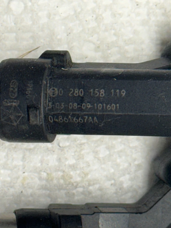 Inyector de combustible BOSCH 6 PIEZAS 0280158119 para Jeep Dodge Wrangler Chrysler 3,3 L 3,8 L Foto 4 de 4