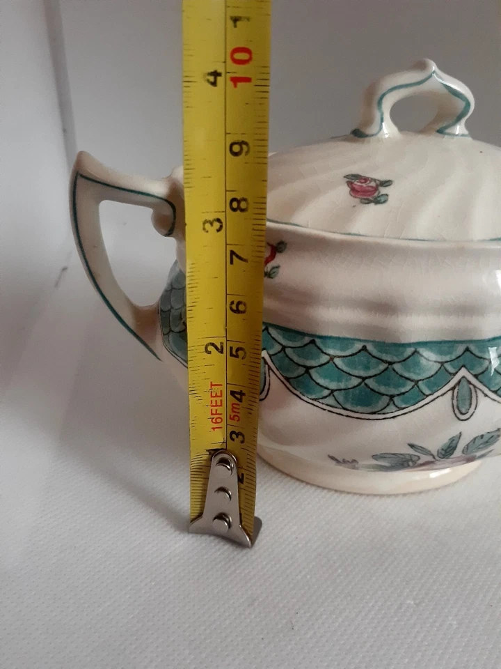 Azúcar Royal Doulton Lowestoft ramo con tapa  Foto 3 de 4