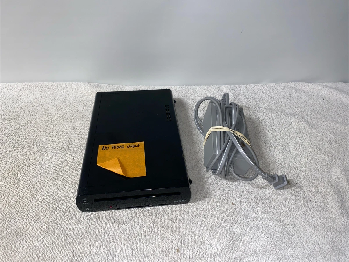 Nintendo Wii U Black 32GB System Console Only For Parts or Repair HDMI AV Issue