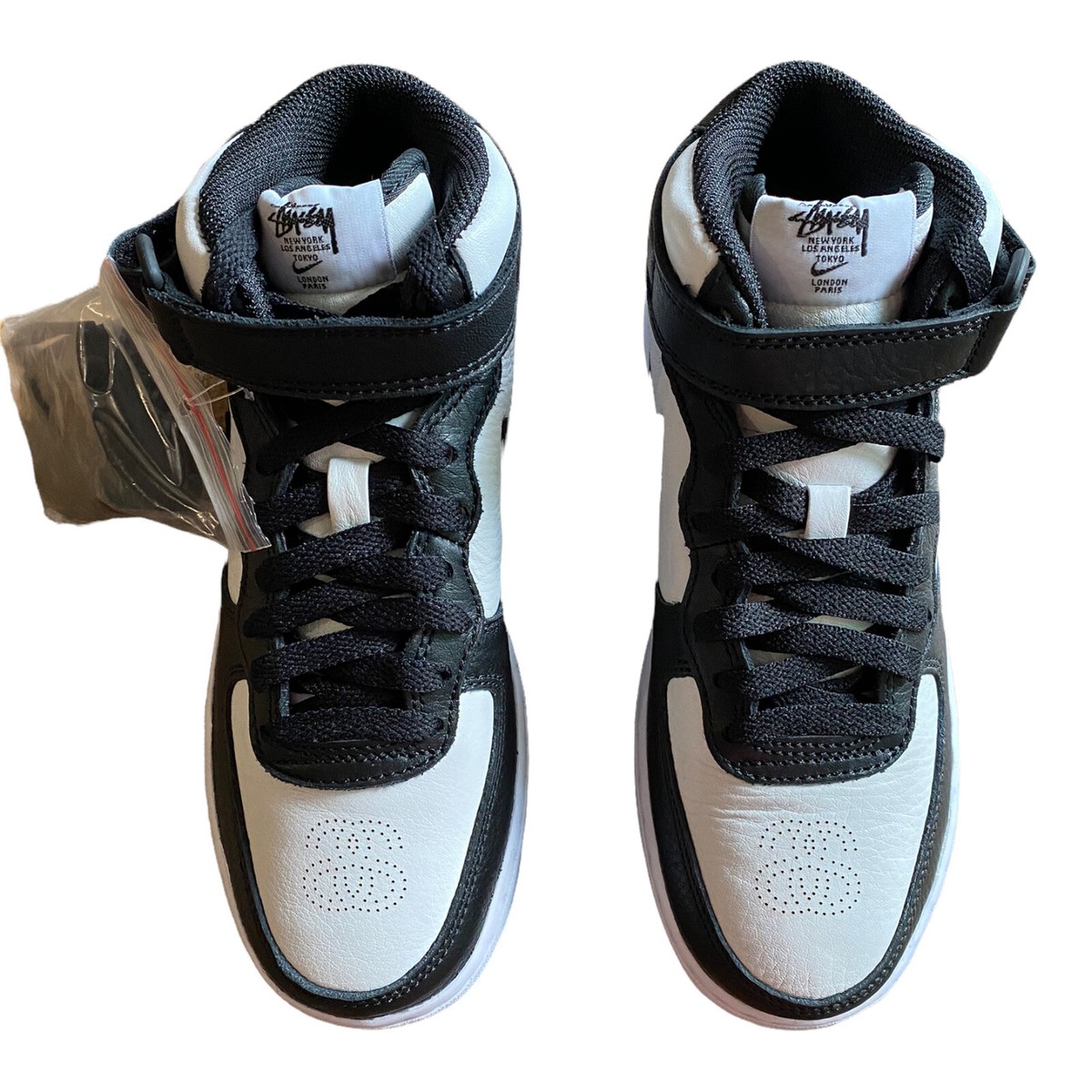 Nike Air Force 1 Mid Stussy Black White Panda DJ7840-002