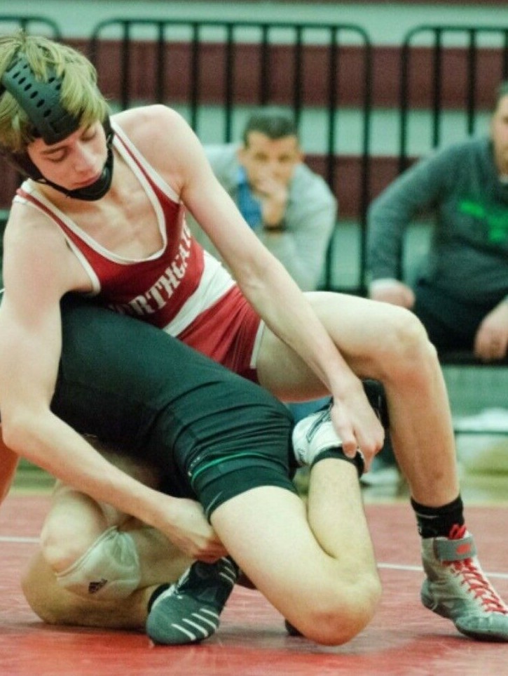 High School Team Issued Authentic Wrestling suit Singlet Vikings Size