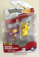 NIB Pokemon Battle Aipom & Pikachu 2 piece Set Action Figure Pack 2" Toy
