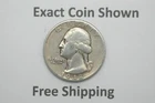 1948 P Washington Silver Quarter No Mint Mark Philadelphia Free Shipping