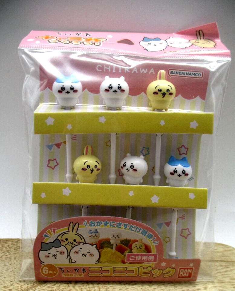 2024 Новые Медиаторы для Еды Chiikawa 6 шт. 3D Torune niko nikofor Коробка для Обеда BentoA - Изображение 2 из 4